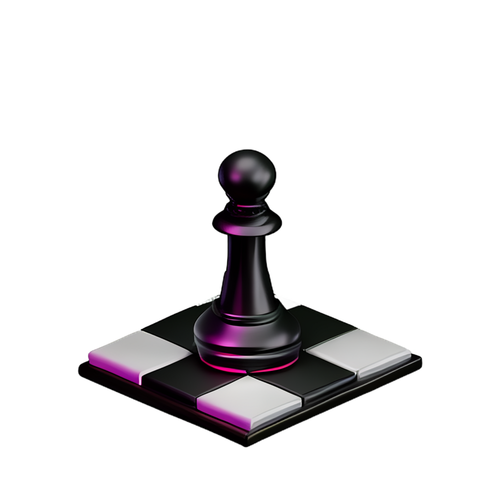 échecs 3d le rendu icône illustration png