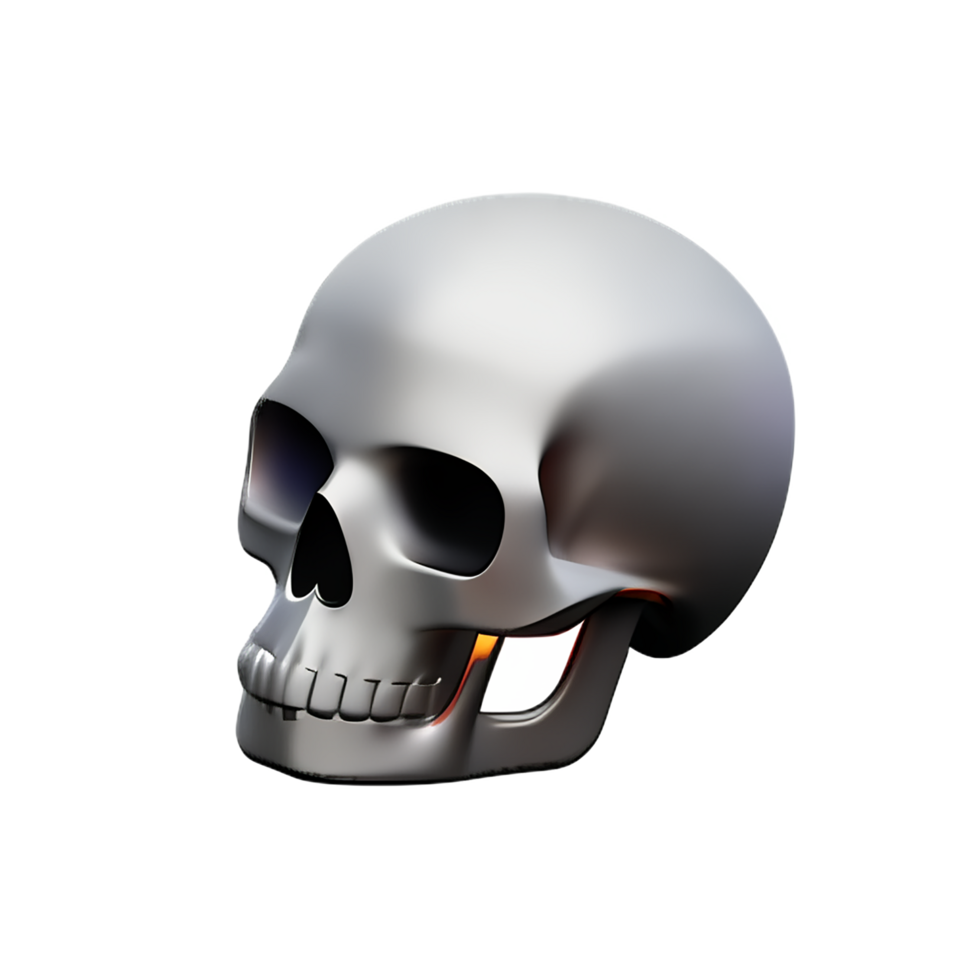 cráneo 3d icono ilustración png