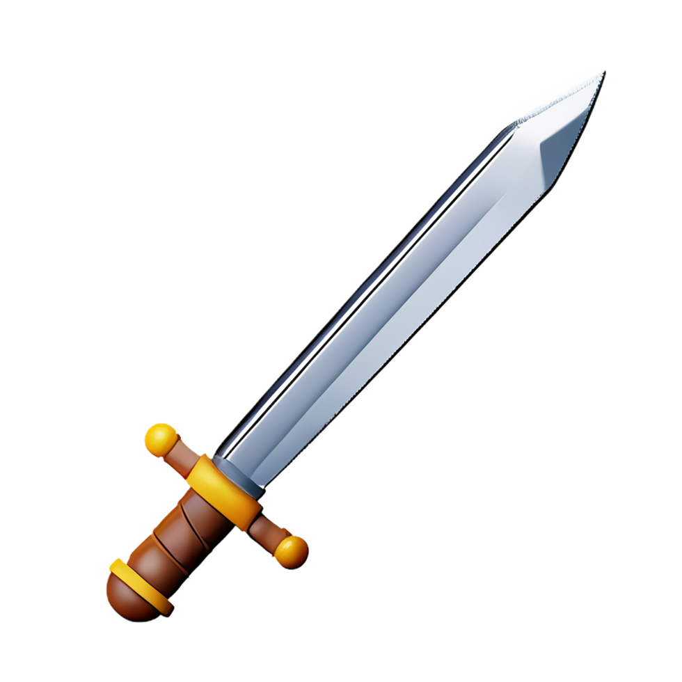 sword 3d rendering icon illustration png