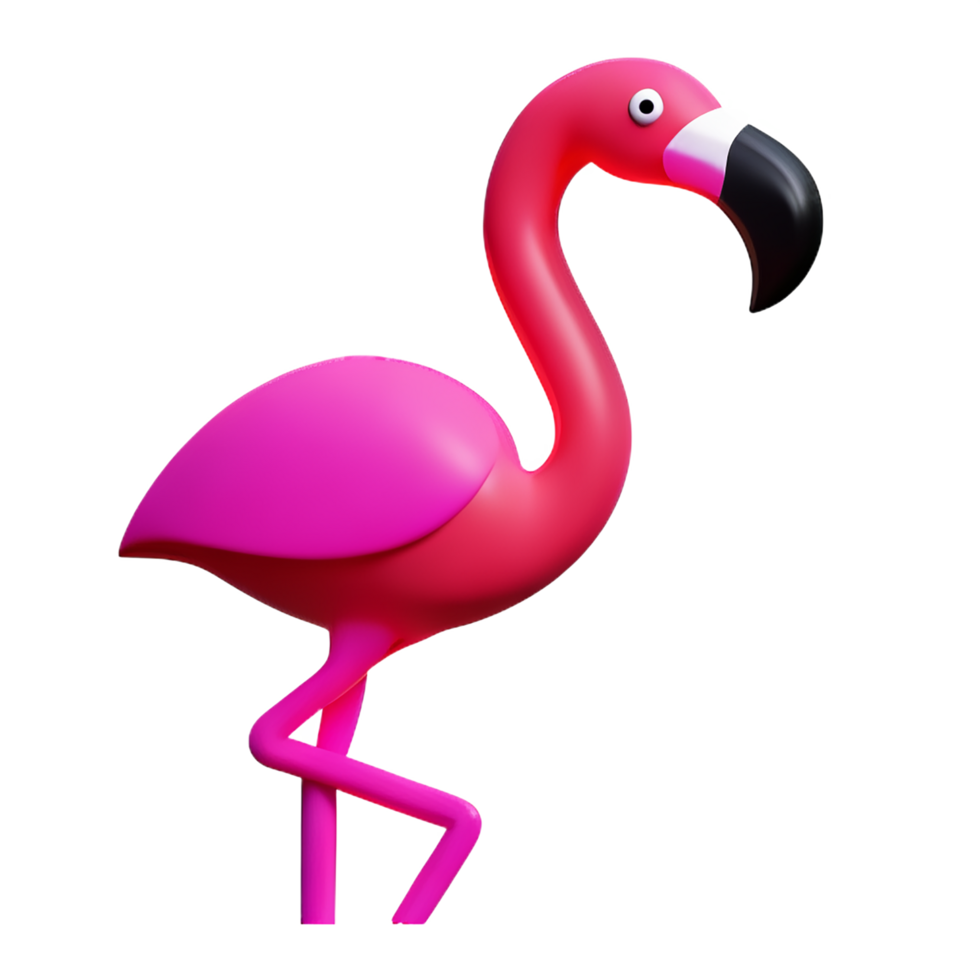 flamingo 3d rendering icon illustration png