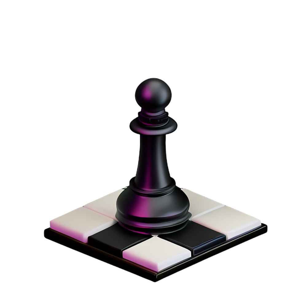 échecs 3d le rendu icône illustration png