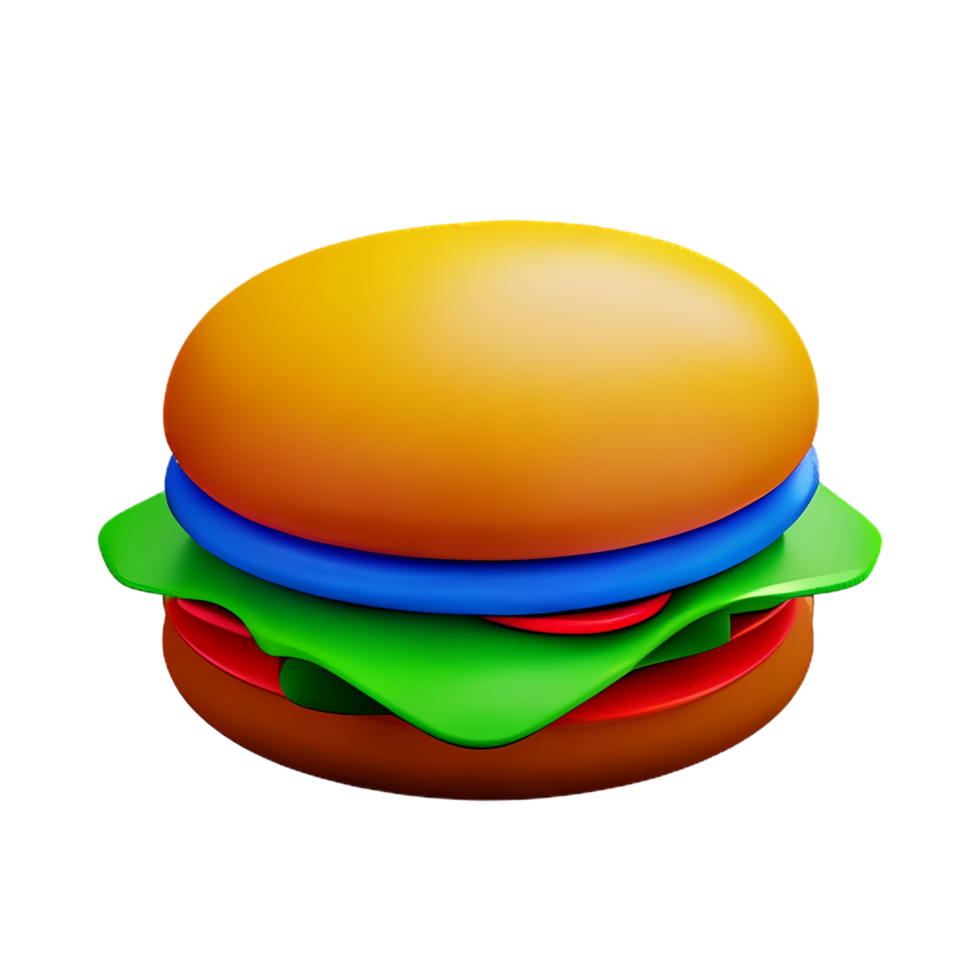 sandwich 3d rendering icon illustration png