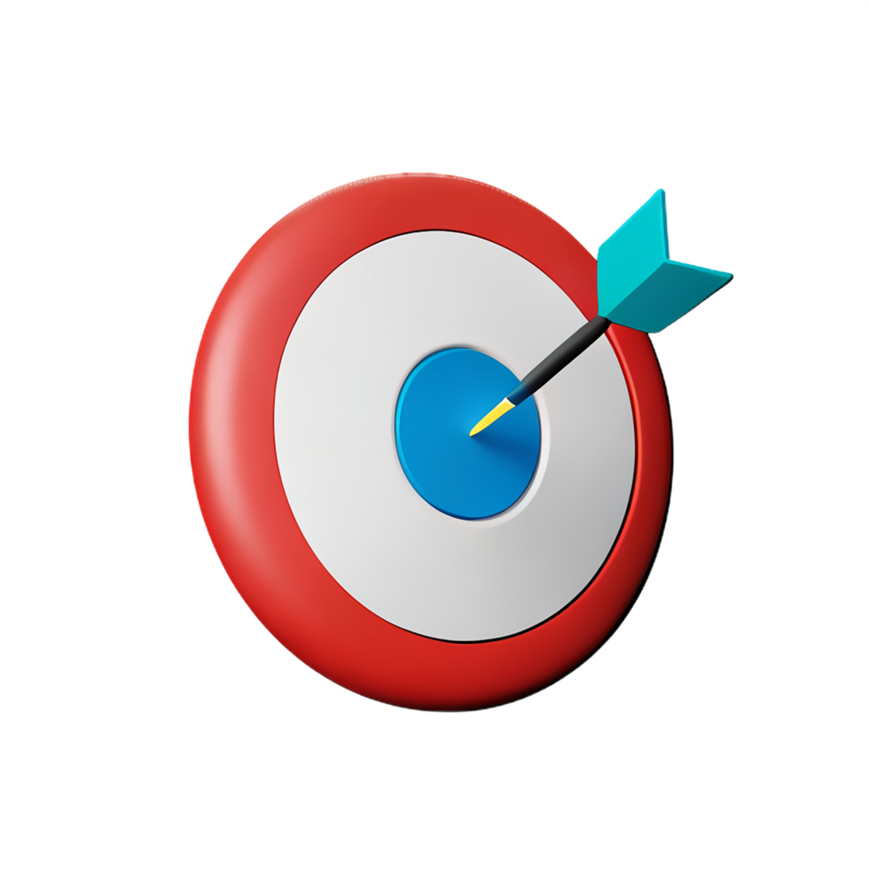 target 3d rendering icon illustration png