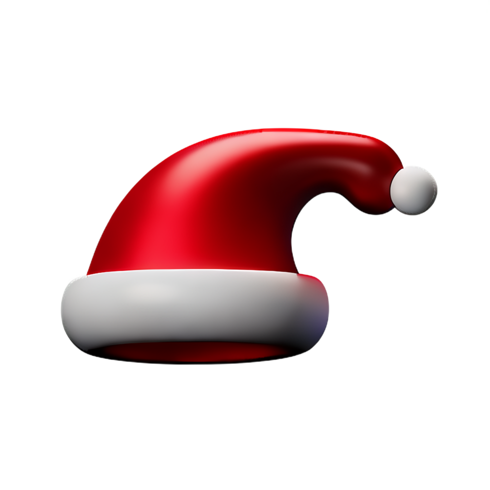 santa hat 3d rendering icon illustration png