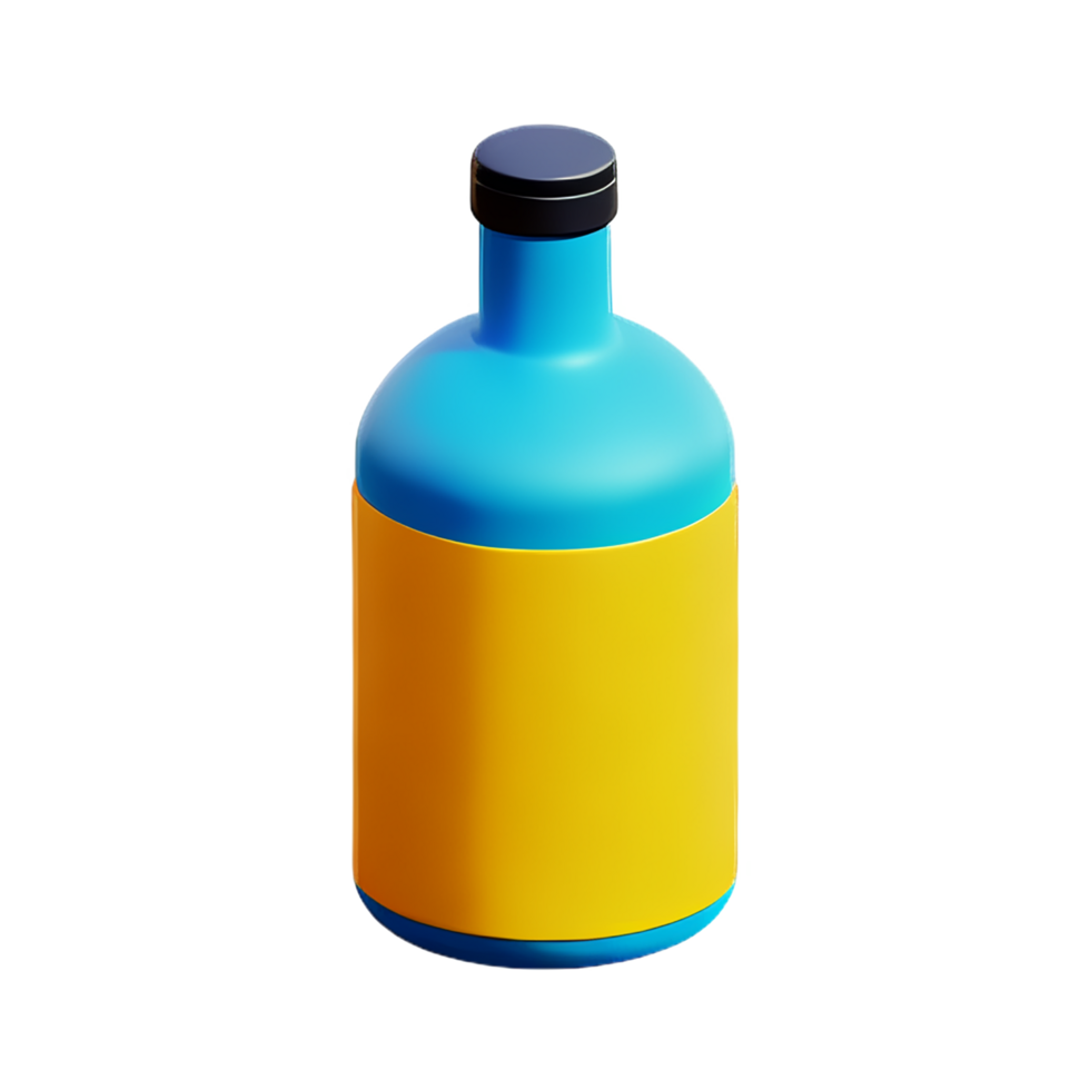 bottle 3d rendering icon illustration png
