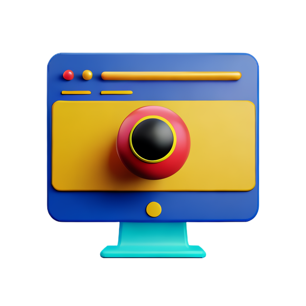 website 3d rendering icon illustration png