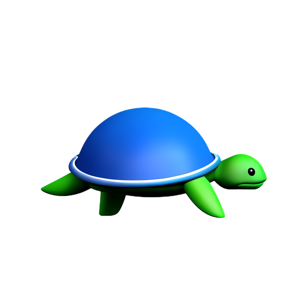 turtle 3d rendering icon illustration png