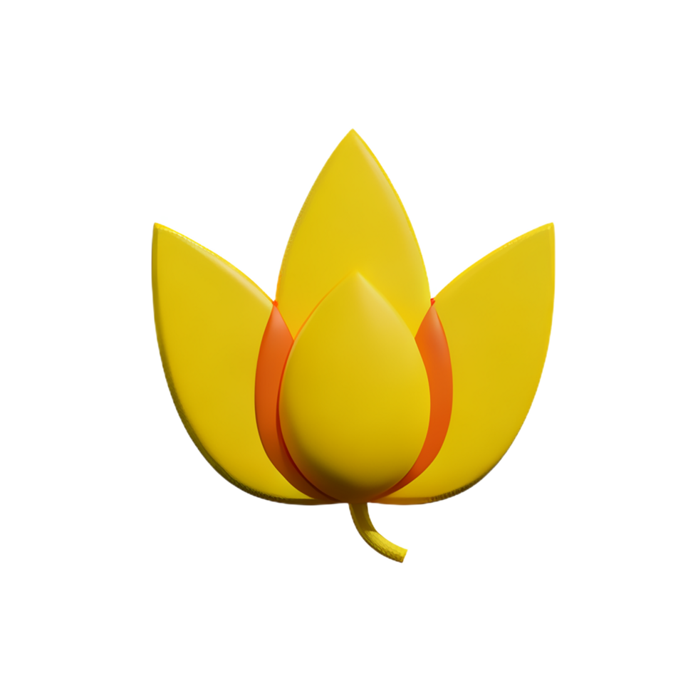 lotus 3d rendering icon illustration png