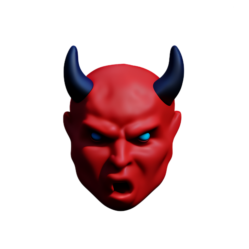 devil 3d rendering icon illustration png