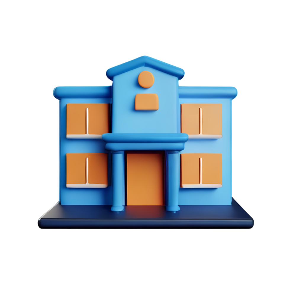 Real estate 3d rendering icon illustration png