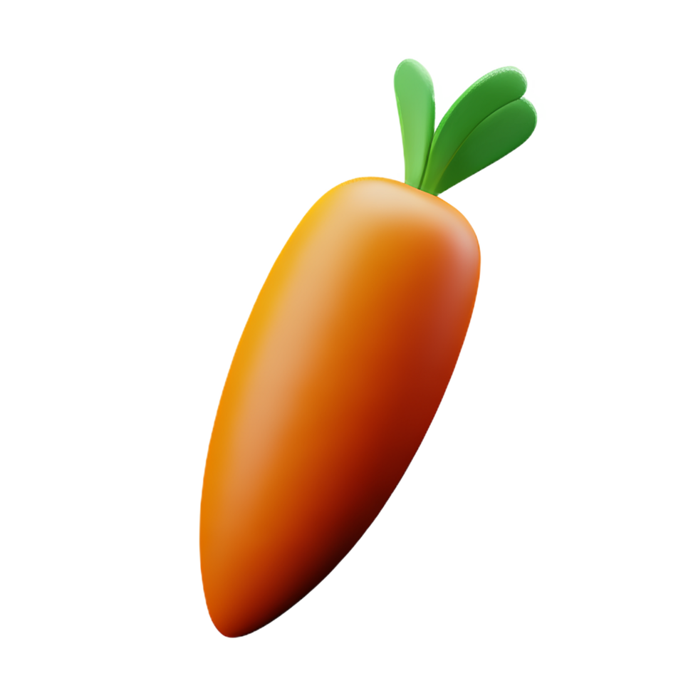 carrot 3d rendering icon illustration png