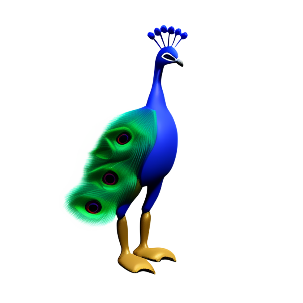 peacock 3d rendering icon illustration png