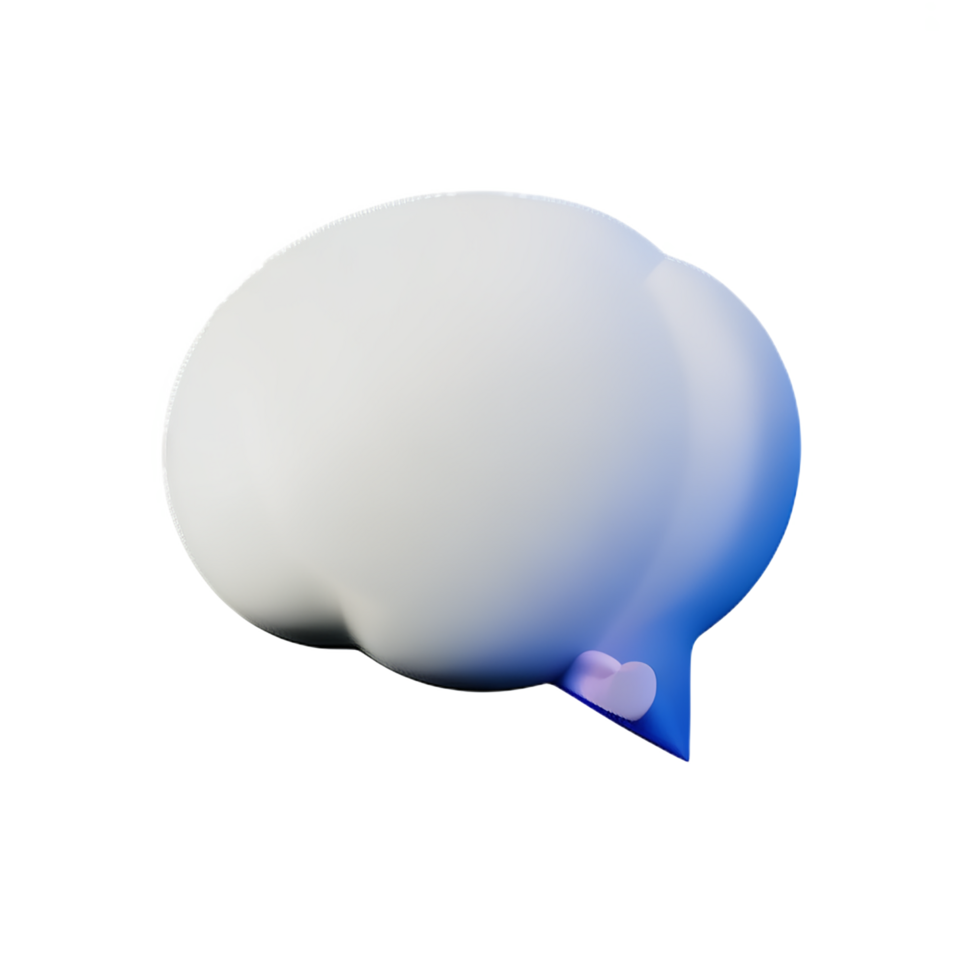 thought bubble 3d rendering icon illustration png