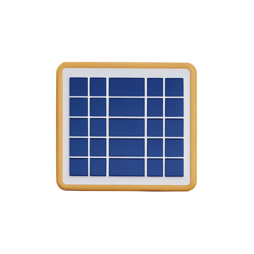 solar panel 3d rendering icon illustration png