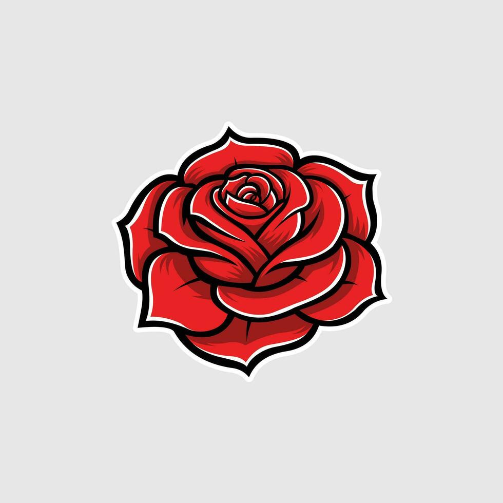 Red Flower Vector Art Isolated in White Background 28619494 Vector Art