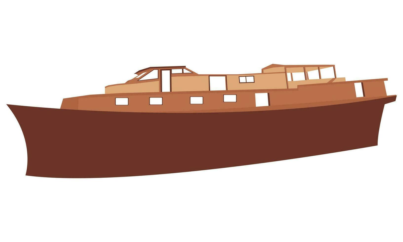 illustration of a fishing boat on a white background vector