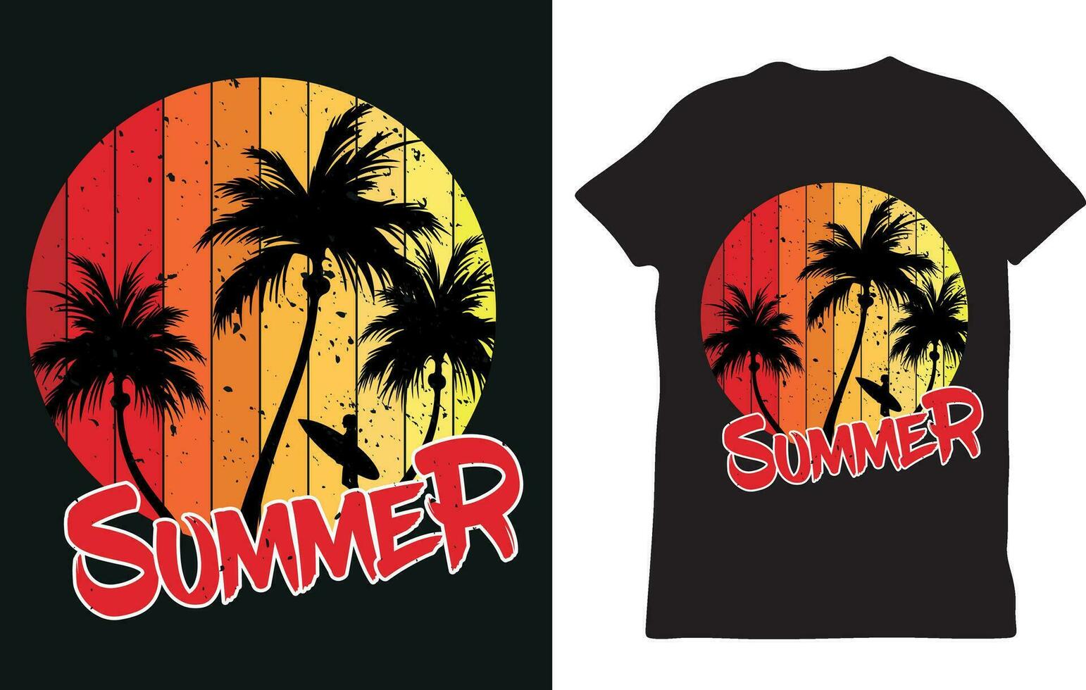 diseño de camiseta de verano vector