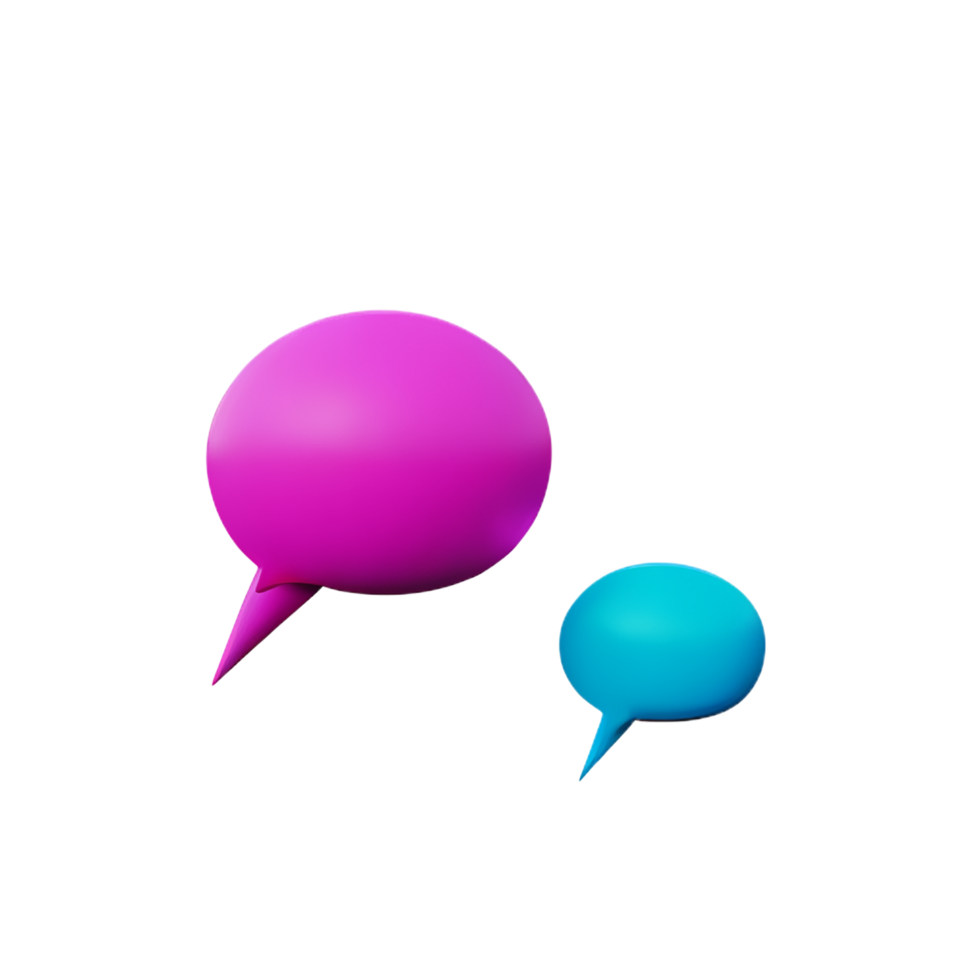 thought bubble 3d rendering icon illustration png