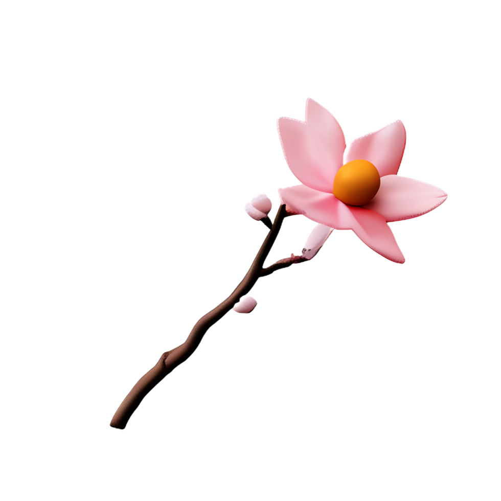 sakura 3d renderen icoon illustratie png