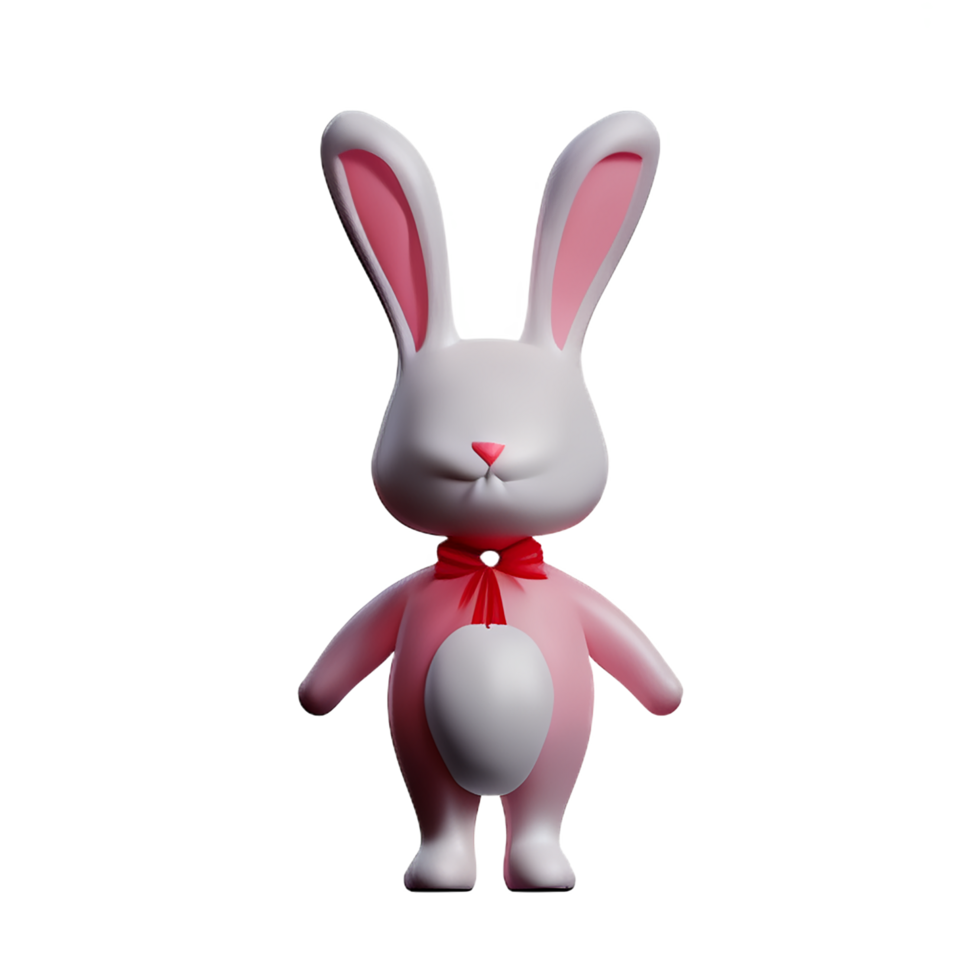 easter bunny  3d rendering icon illustration png