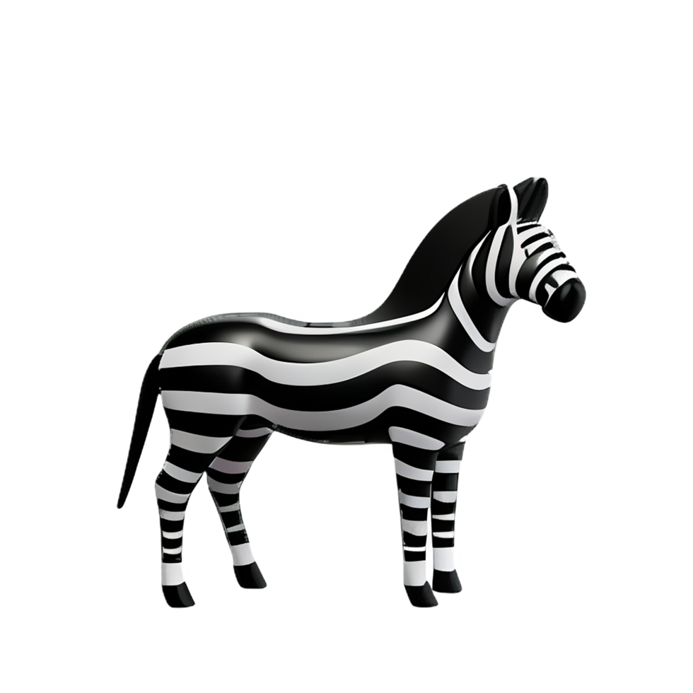 zebra 3d rendering icon illustration png