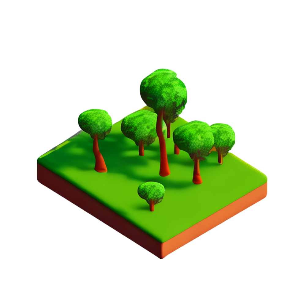 jungle 3d rendering icon illustration png