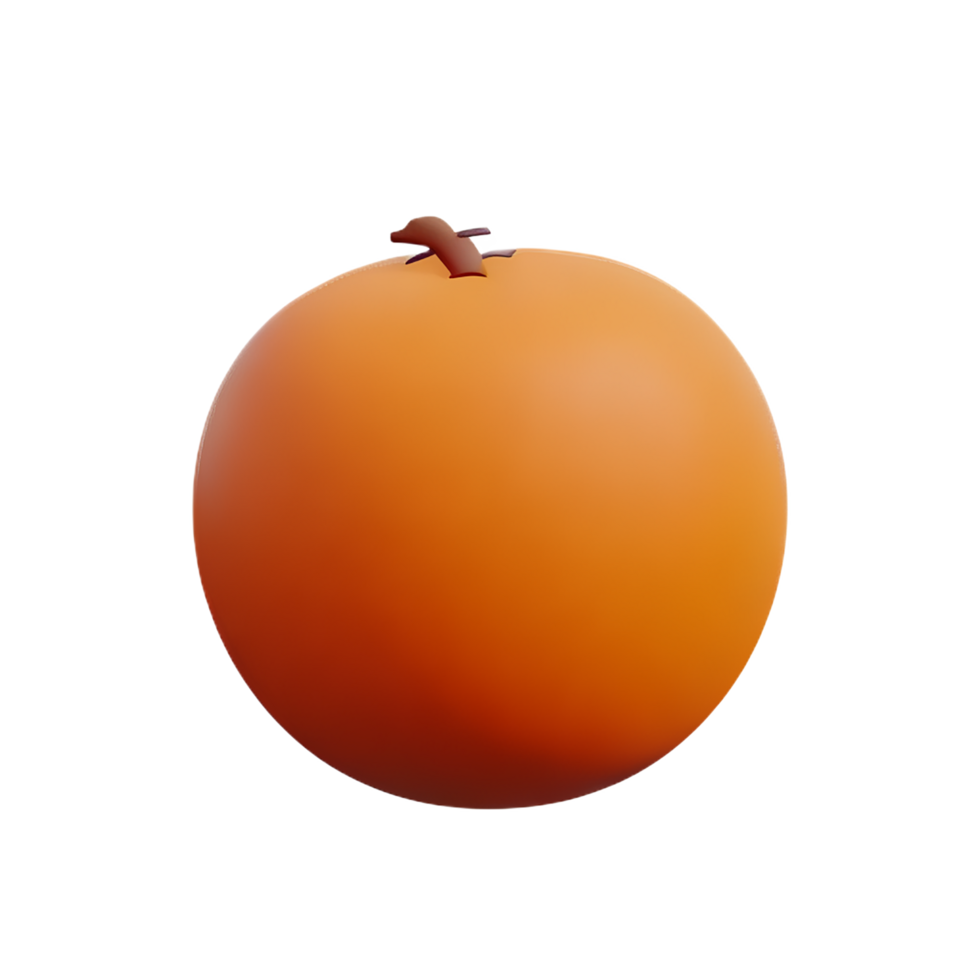 orange 3d rendering icon illustration png