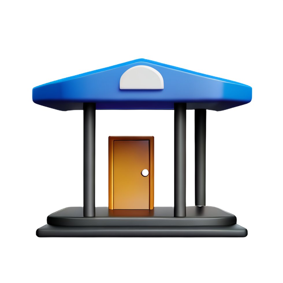 Real estate 3d rendering icon illustration png