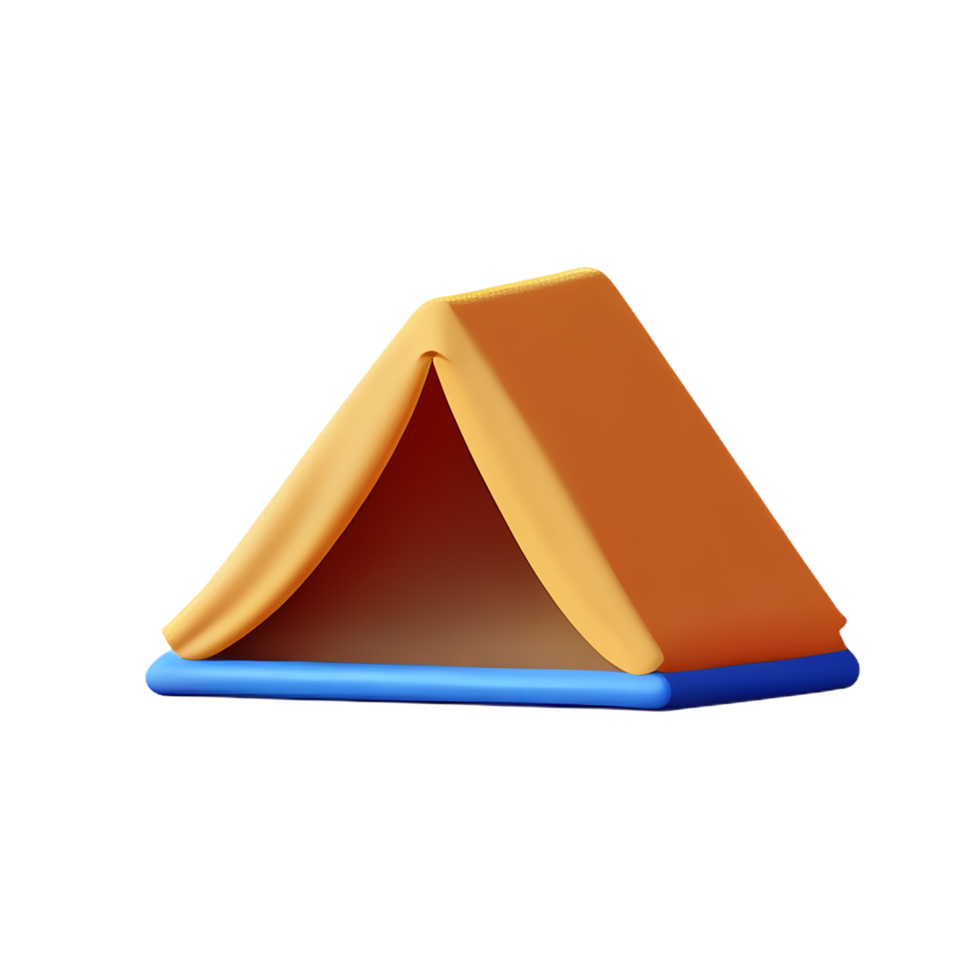 camping 3d rendering icon illustration png
