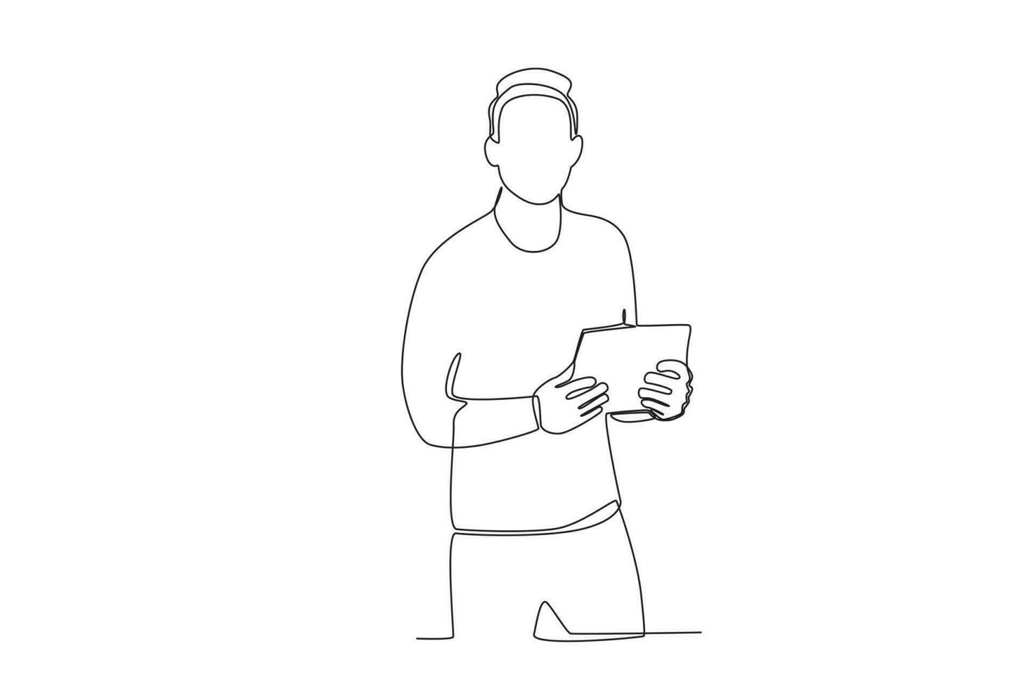 One continuous line drawing of a Library customers want to borrow books vector