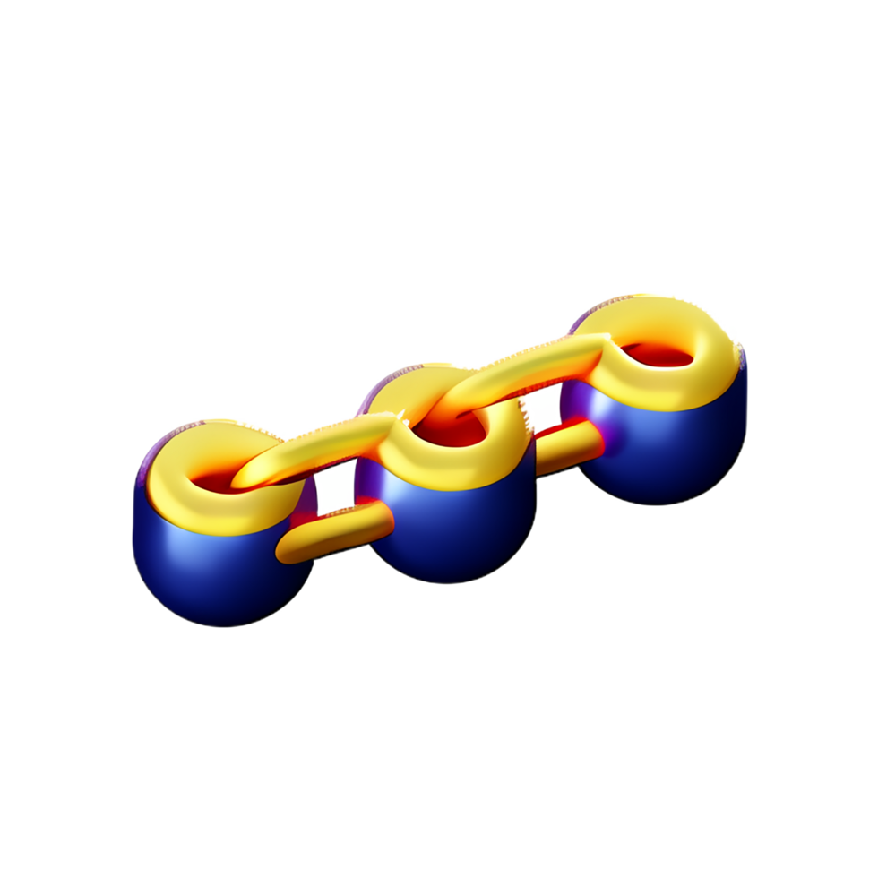chain 3d rendering icon illustration png