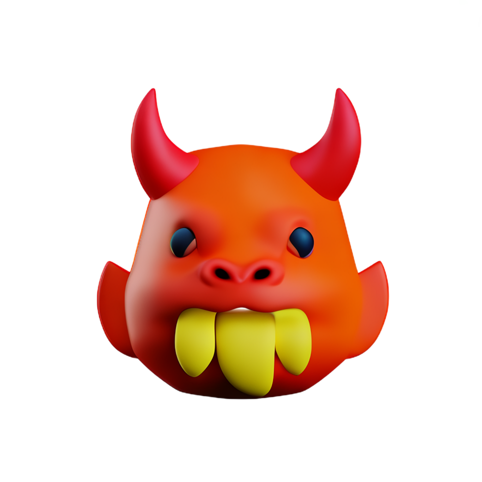 devil 3d rendering icon illustration png