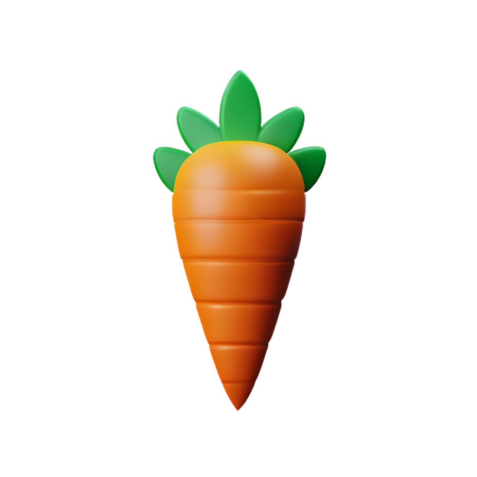 carrot 3d rendering icon illustration png