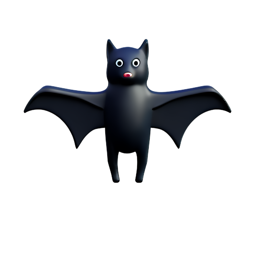 bat 3d rendering icon illustration png