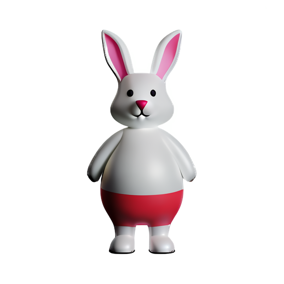 easter bunny  3d rendering icon illustration png