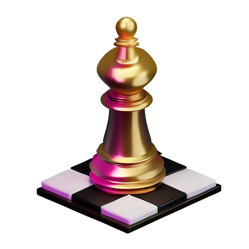 échecs 3d le rendu icône illustration png