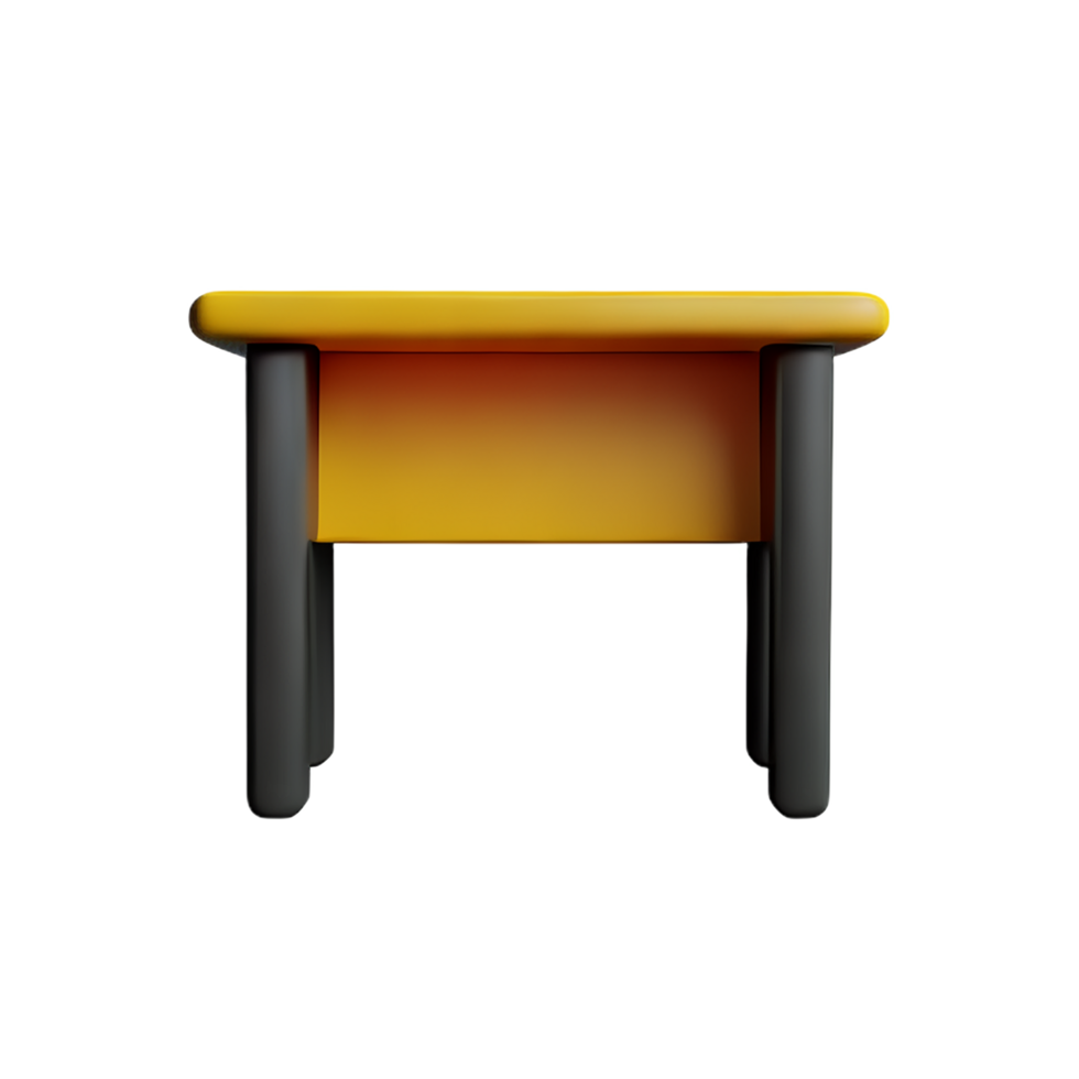 desk 3d rendering icon illustration png