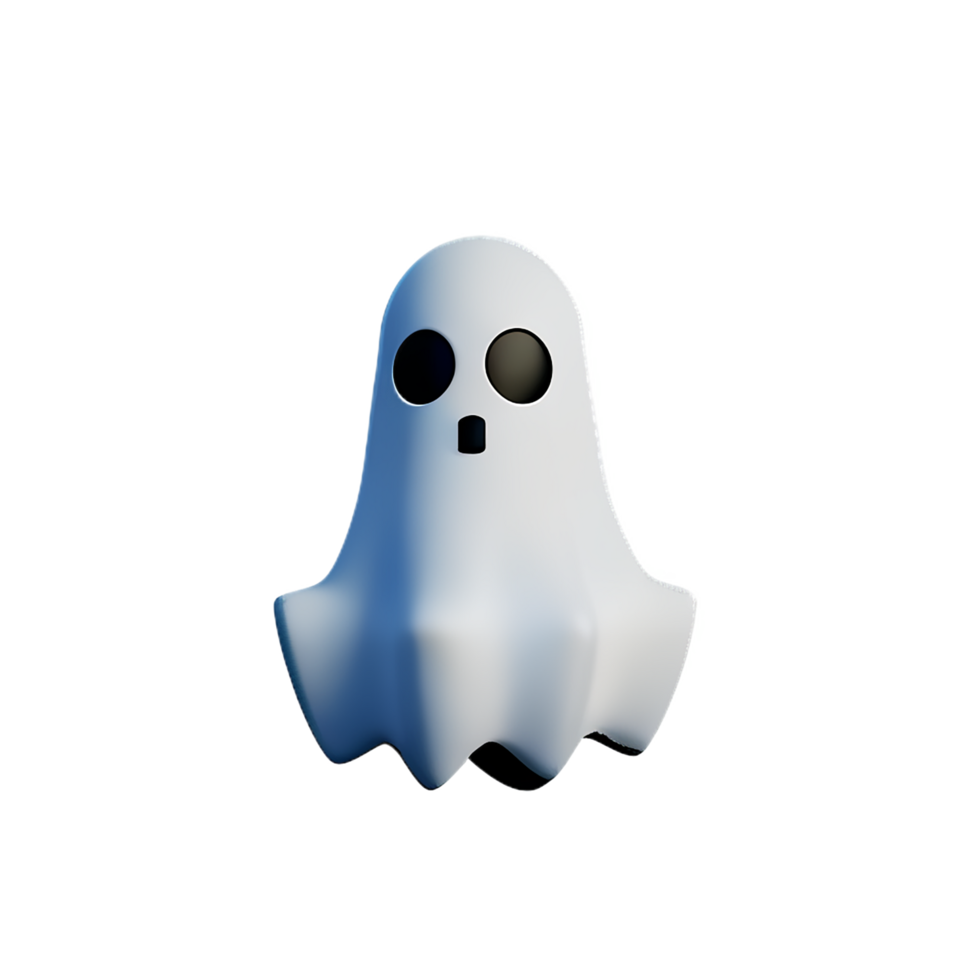 ghost 3d rendering icon illustration png