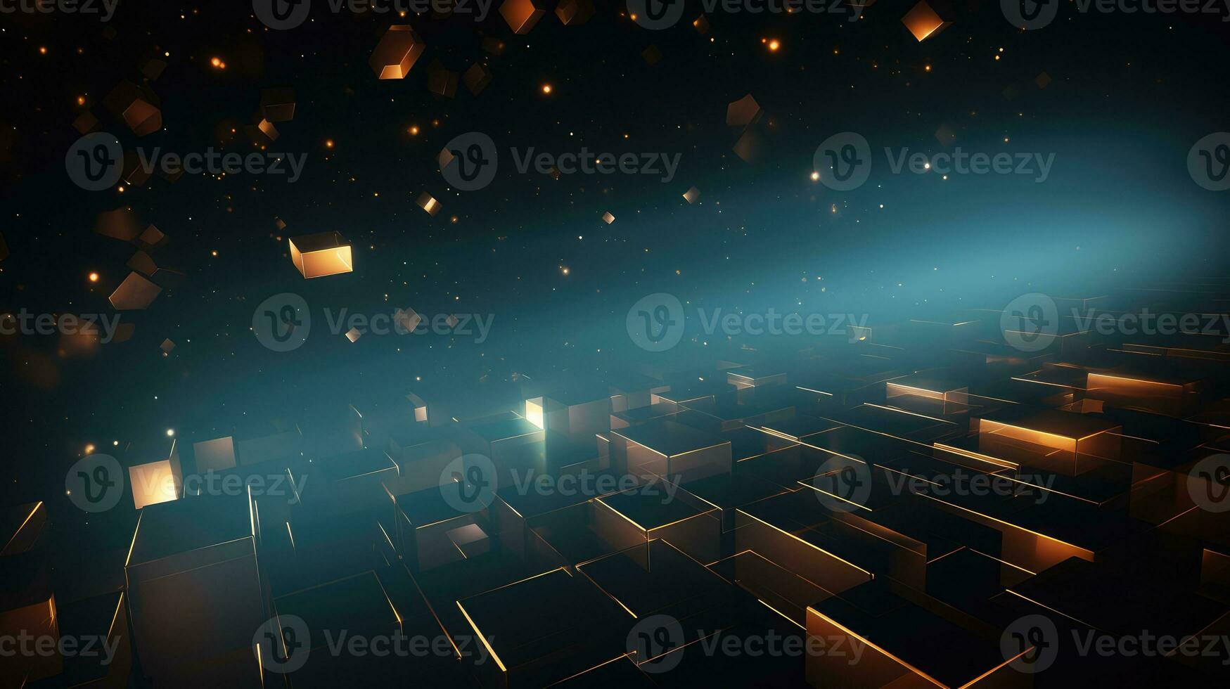 Glowing futuristic hi-tech sci-fi abstract background. Generative AI photo
