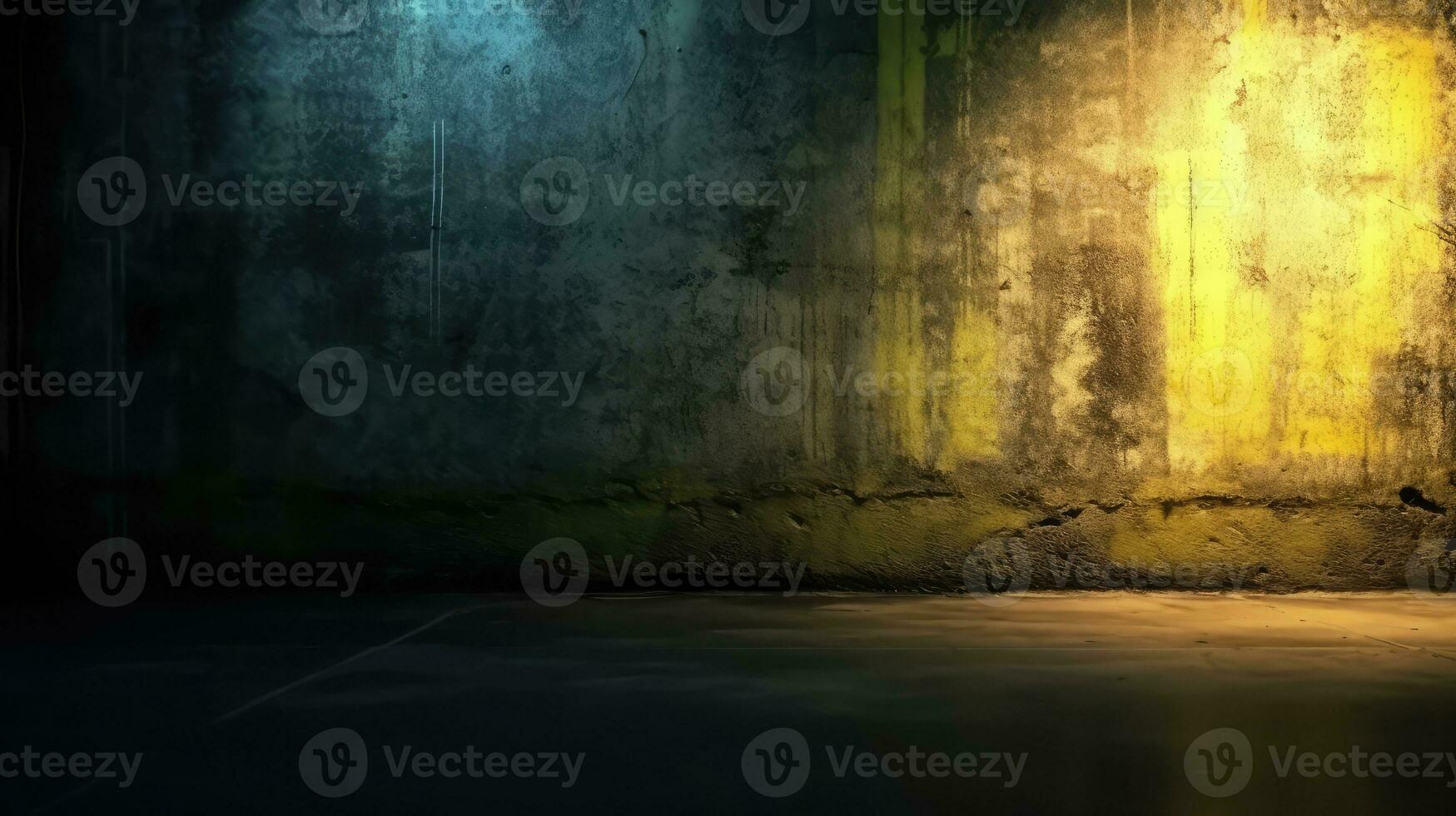 Luminous grunge concrete wall. Generative AI photo