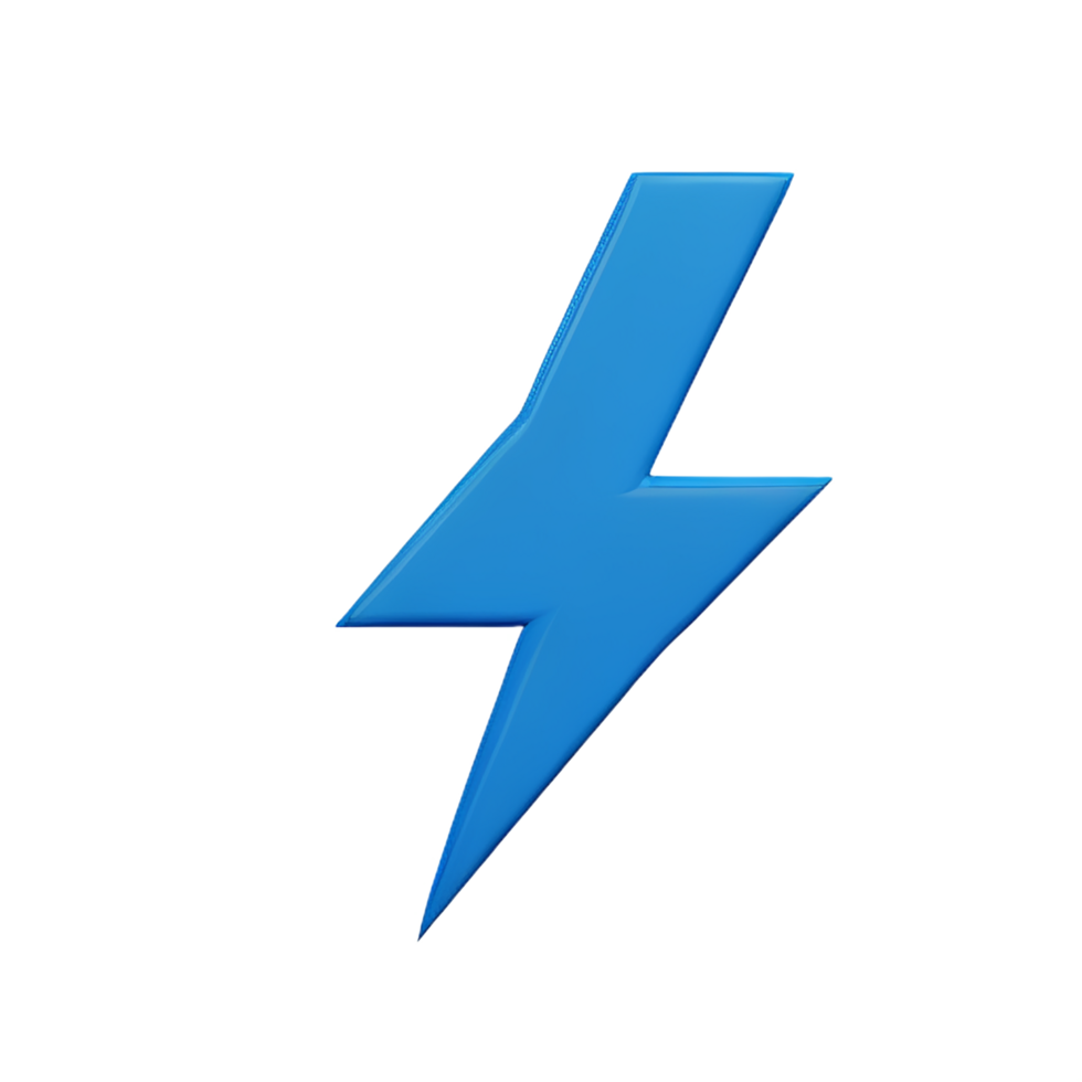 thunder 3d rendering icon illustration png