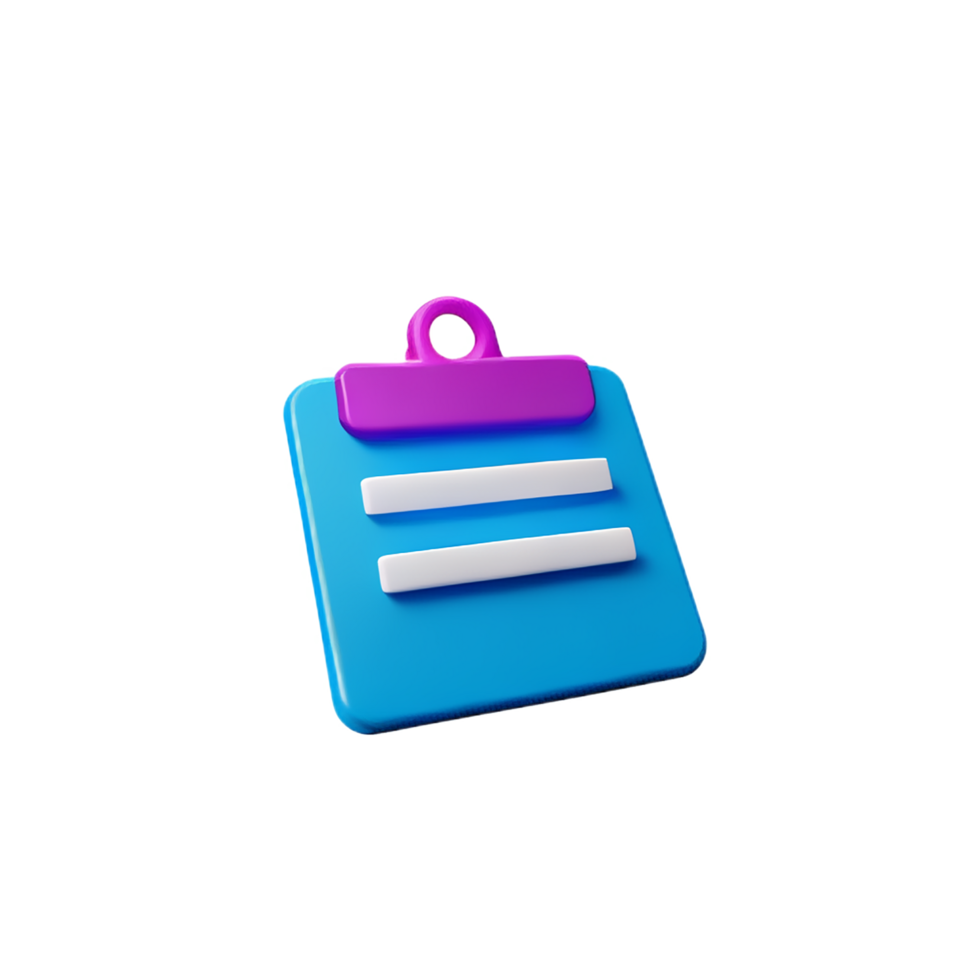 document 3d rendering icon illustration png