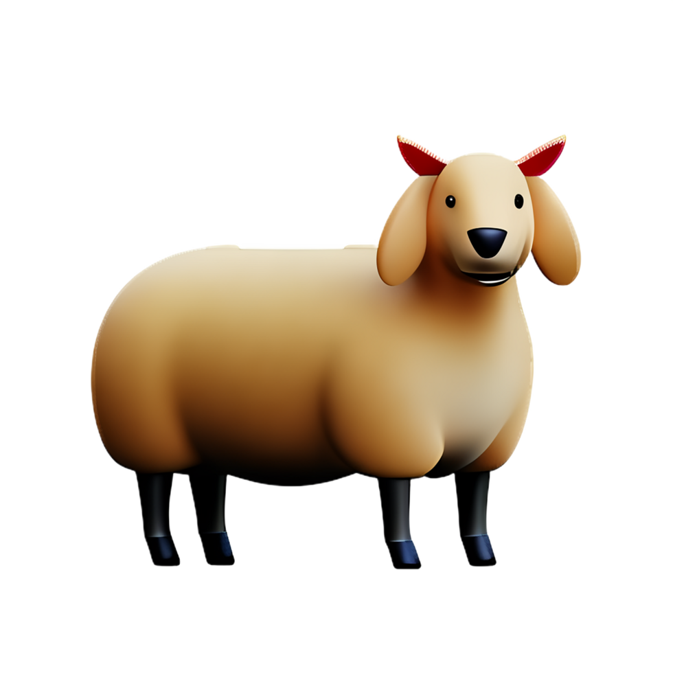 sheep 3d rendering icon illustration png