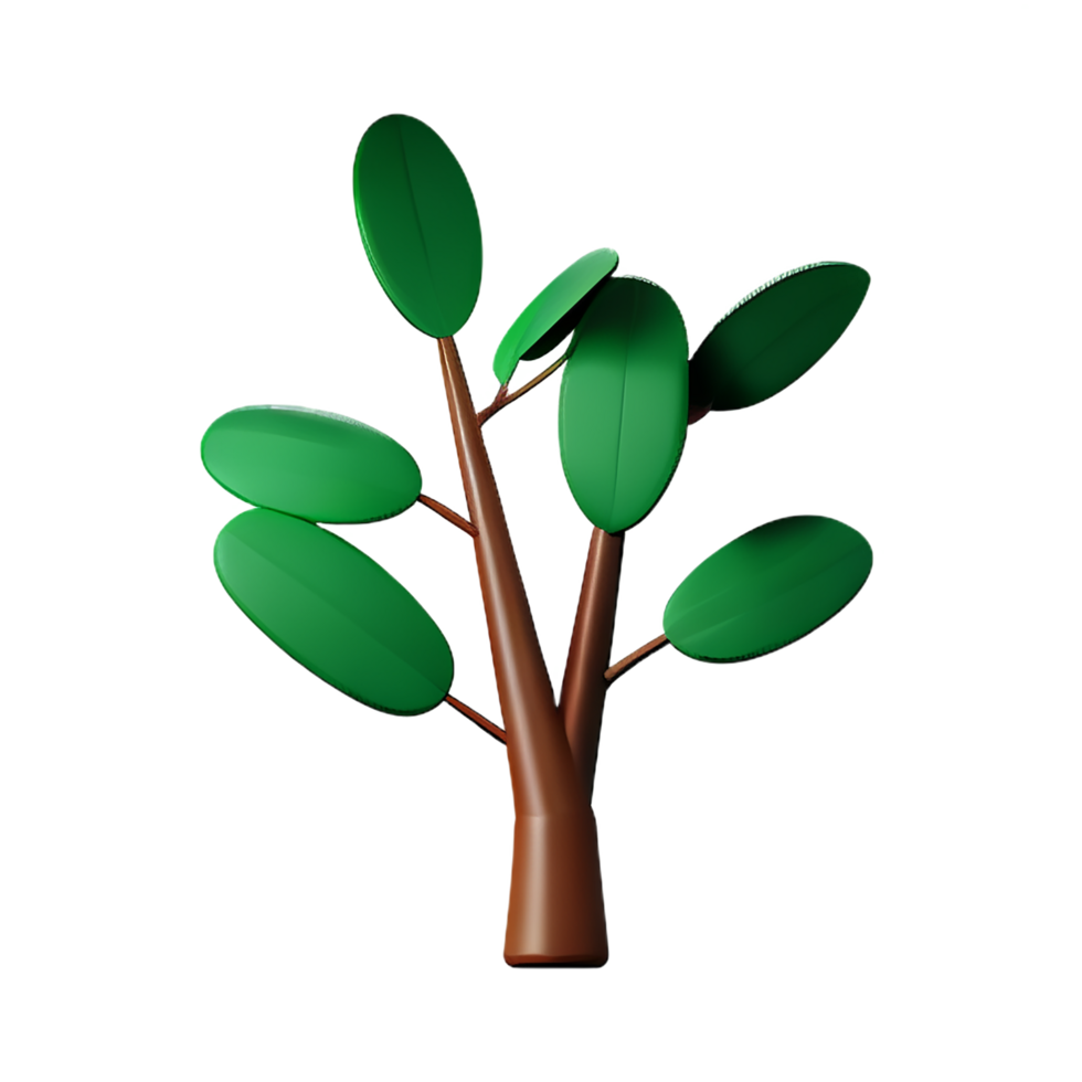 eucalyptus 3d rendering icon illustration png