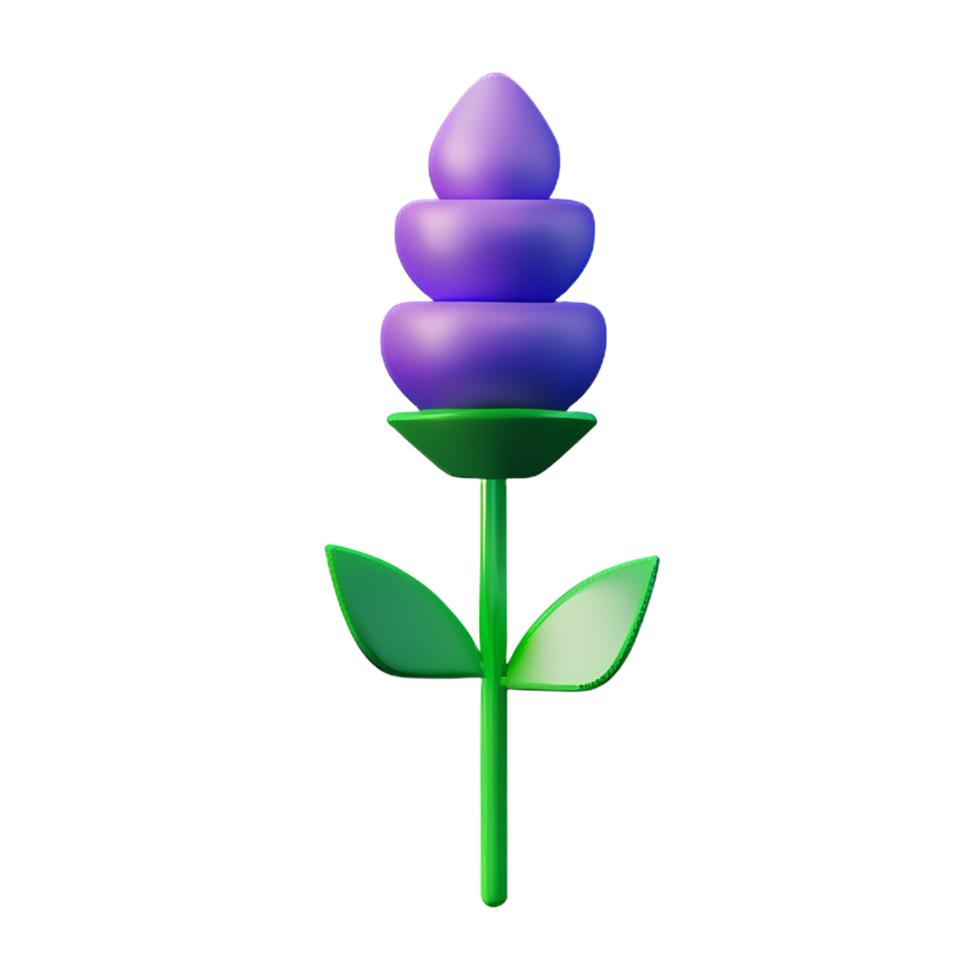 lavender 3d rendering icon illustration png