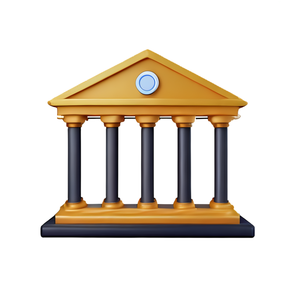 bank 3d rendering icon illustration png