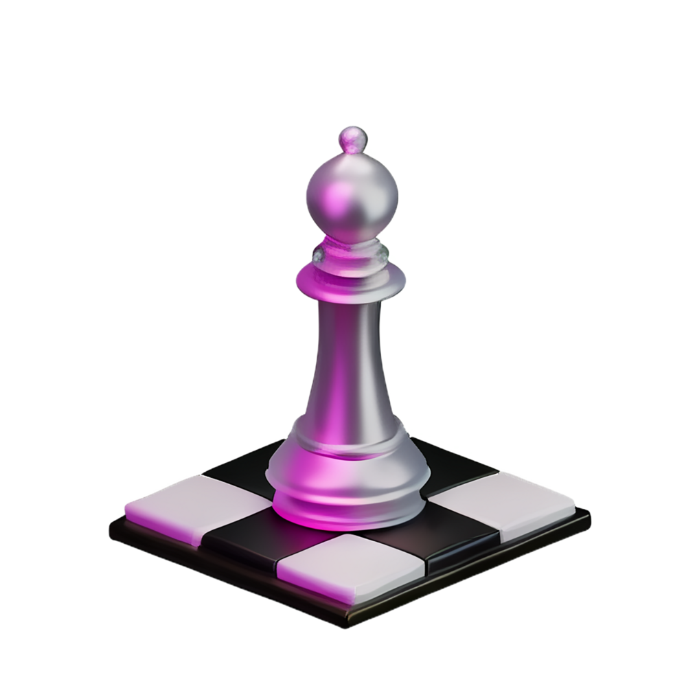 chess 3d rendering icon illustration png