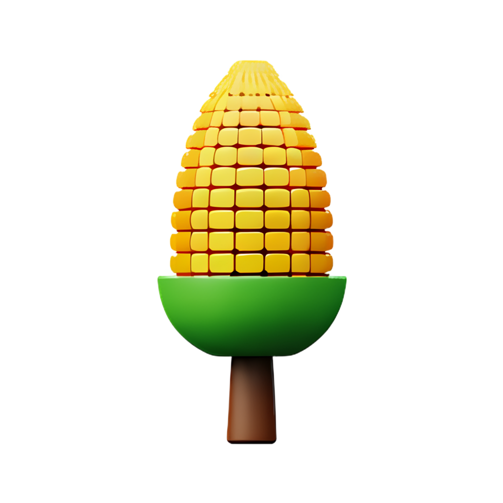 corn 3d rendering icon illustration png