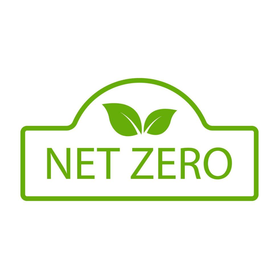 net zero carbon footprint icon vector emissions free  no atmosphere pollution CO2 neutral stamp for graphic design, logo, website, social media, mobile app, UI