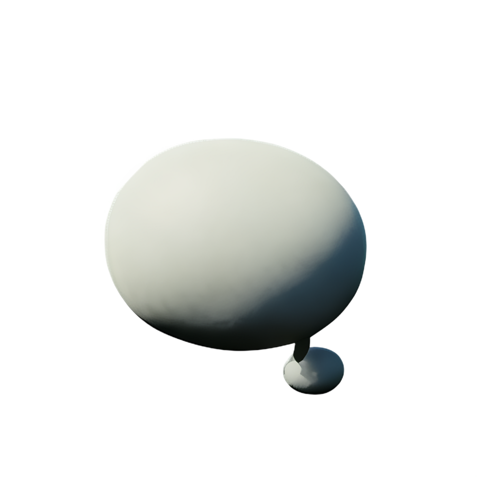 thought bubble 3d rendering icon illustration png